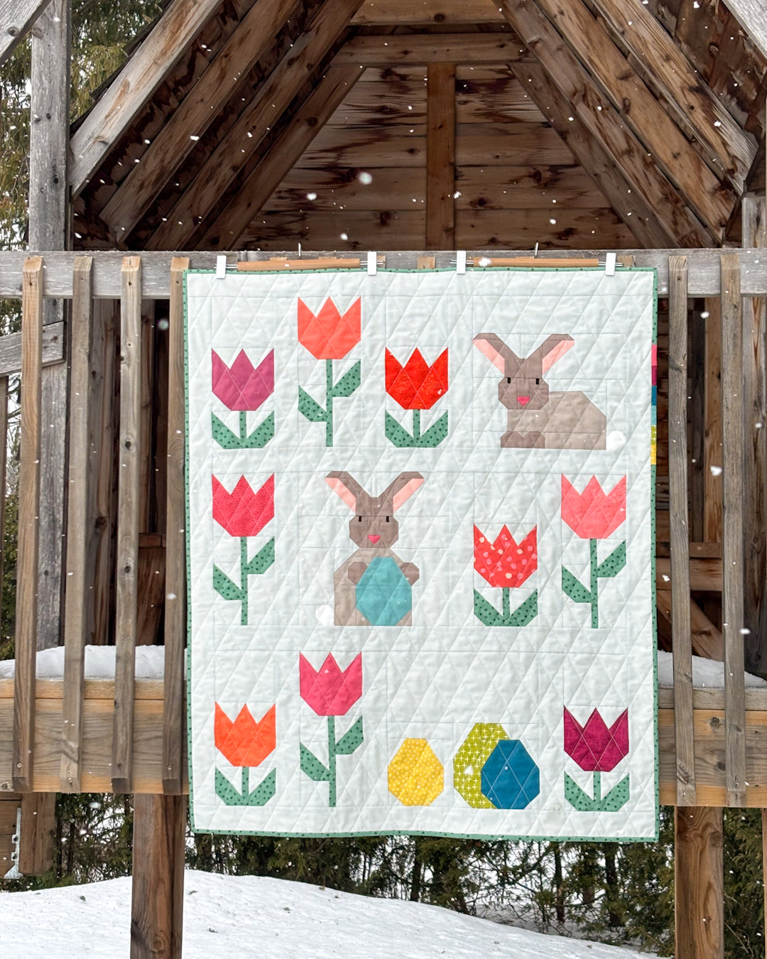 Did you spot the bunnies in the tulip patch?